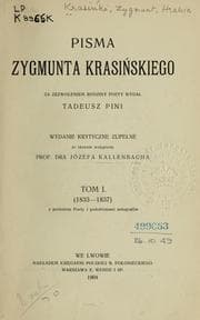Tapa de Pisma Zygmunta Krasińskiego