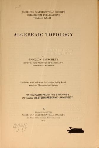 Tapa de Algebraic topology