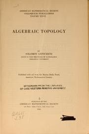 Tapa de Algebraic topology