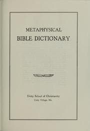 Tapa de Metaphysical Bible dictionary