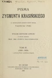 Tapa de Pisma Zygmunta Krasińskiego