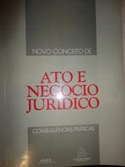 Tapa de Novo conceito de ato e negócio jurídico