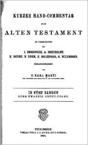 Tapa de Kurzer Hand-Commentar zum Alten Testament