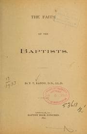 Tapa de The faith of the Baptists