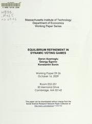 Tapa de Equilibrium refinement in dynamic voting games