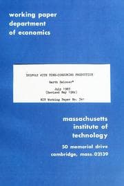 Tapa de Duopoly with time-consuming production