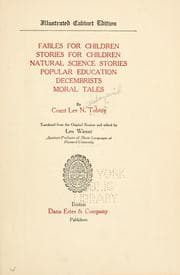 Tapa de Fables for children, stories for children, natural science stories, popular education, decembrists, moral tales
