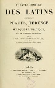 Tapa de Théatre complet des latins