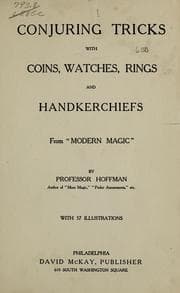 Tapa de Conjuring tricks with coins, watches, rings and handkerchiefs