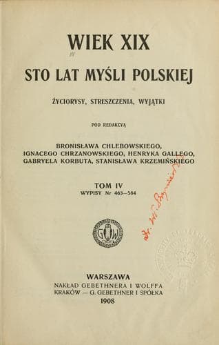 Tapa de Wiek XIX