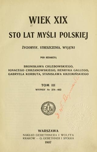 Tapa de Wiek XIX