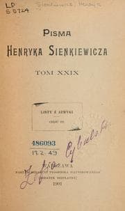 Tapa de Pisma Henryka Sienkiewicza