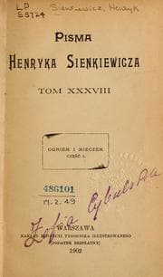 Tapa de Pisma Henryka Sienkiewicza