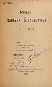 Tapa de Pisma Henryka Sienkiewicza
