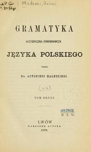 Tapa de Gramatyka historyczno-porównawcza języka polskiego