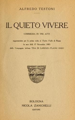 Tapa de Il quieto vivere