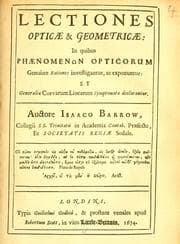 Tapa de Lectiones opticæ & geometricæ