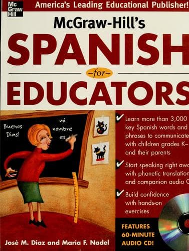 Tapa de McGraw-Hill's Spanish for educators