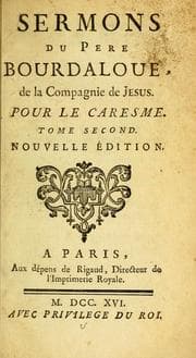 Tapa de Sermons du Père Bourdaloue