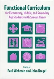 Tapa de Functional curriculum for elementary, middle, and secondary age students with special needs