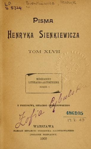 Tapa de Pisma Henryka Sienkiewicza
