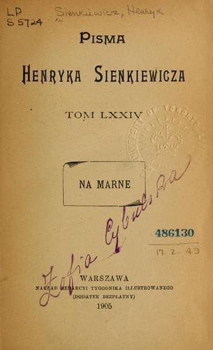 Tapa de Pisma Henryka Sienkiewicza