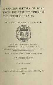 Tapa de A smaller history of Rome from the earliest times to the death of Trajan