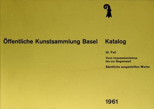 Tapa de Öffentliche Kunstsammlung Basel