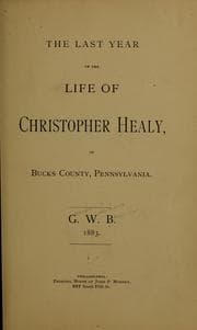 Tapa de The last year of the life of Christopher Healy...