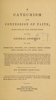 Tapa de A catechism and confession of faith