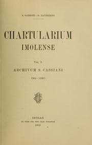 Tapa de Chartularium imolense