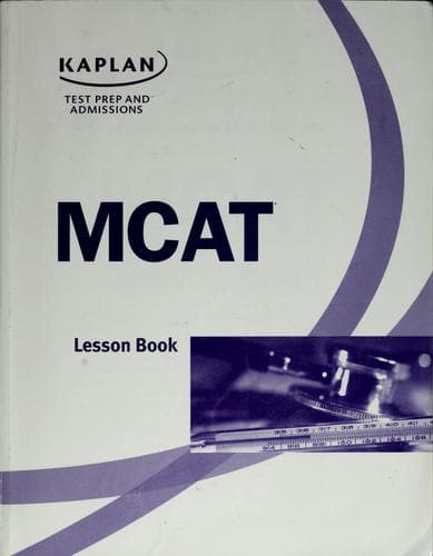 Tapa de MCAT lesson book