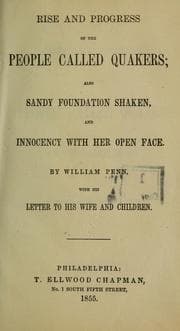 Tapa de Rise and progress of the people called Quakers