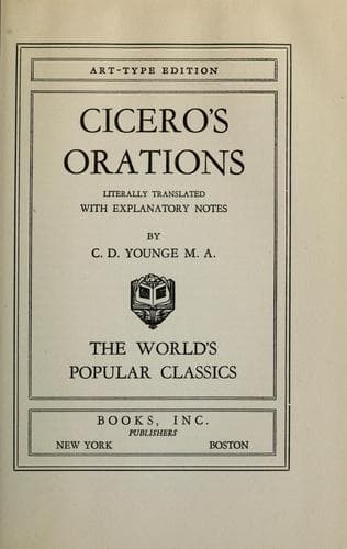 Tapa de Cicero's orations