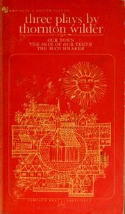 Tapa de Three plays by Thornton Wilder