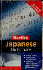 Tapa de Berlitz Japanese dictionary : Japanese-English, English-Japanese