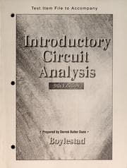 Tapa de Experiments in circuit analysis to accompany Introductory circuit analysis