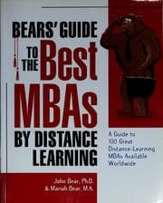 Tapa de Bear's guide to the best MBAs by distance learning