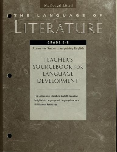 Tapa de Teacher's Sourcebook for Language Development