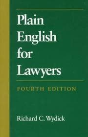 Tapa de Plain English for lawyers