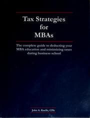 Tapa de Tax strategies for MBAs