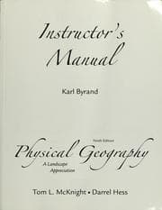 Tapa de Instructor's manual [for] Physical geography