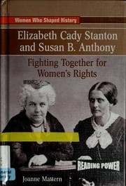 Tapa de Elizabeth Cady Stanton and Susan B. Anthony