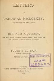 Tapa de Letters to Cardinal McCloskey...