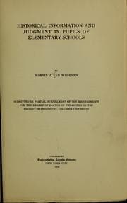 Tapa de Historical information and judgment in pupils of elementary schools