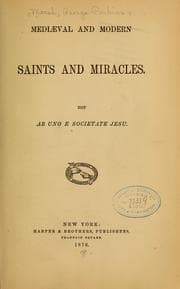 Tapa de Mediáeval and modern saints and miracles