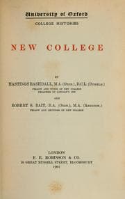 Tapa de New College