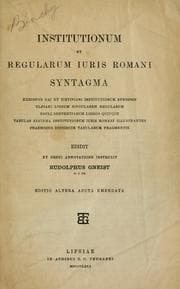 Tapa de Institutionum et regularum iuris romani syntagma, exhibens Gai et Iustiniani Institutionum synopsin, Ulpiani librum singularem regularum, Pauli Sententiarum libros quinque, tabulas systema institutionum iuris romani illustrantes, praemissis Duodecim tabularum fragmentis