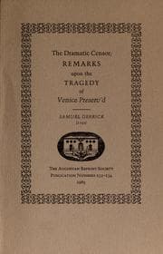 Tapa de The Dramatic Censor