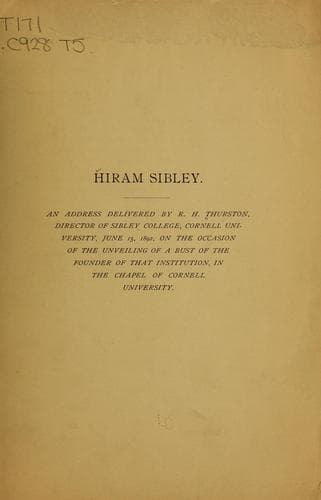 Tapa de Hiram Sibley